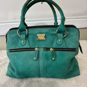 Modalu Large“Pipa” Green Suede Bag